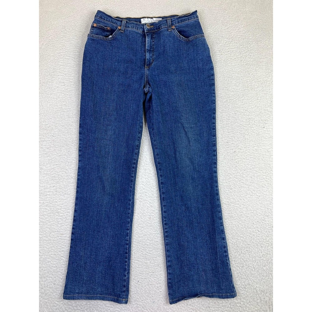 Soft‎ Surroundings Vintage Blue Bootcut Stretch Jeans Womens Large Made in USA